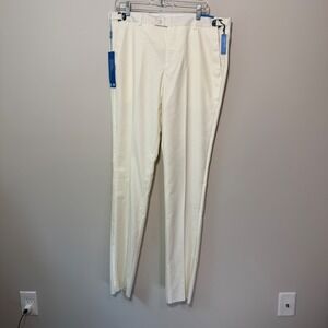 NWT Sean‎ Alexander Men's Size 34W Expand Fitted Ivory Pants Straight -Thigh